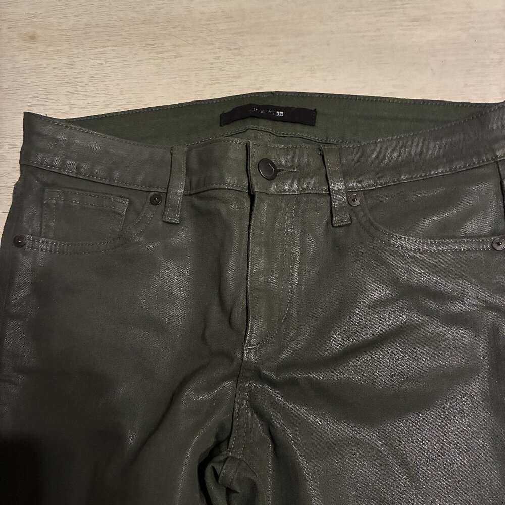 Joe's Jeans Women's Mid-Rise Skinny Ankle Stretch Jeans Waxed Olive Size 28